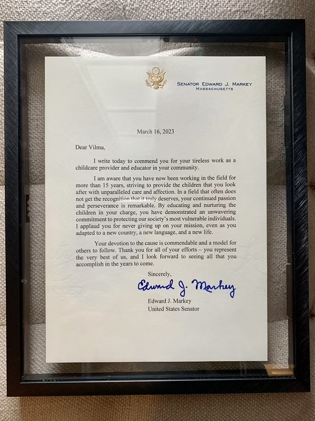 Recognition from Senator Ed Markey